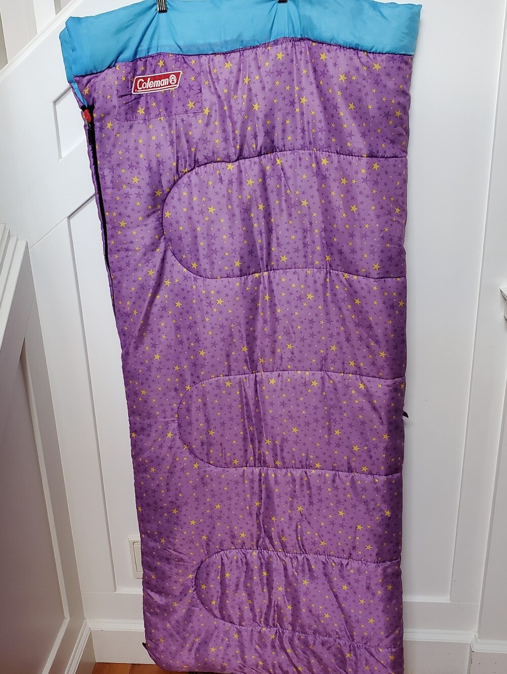 Coleman Purple and Yellow Star Kids Sleeping Bag